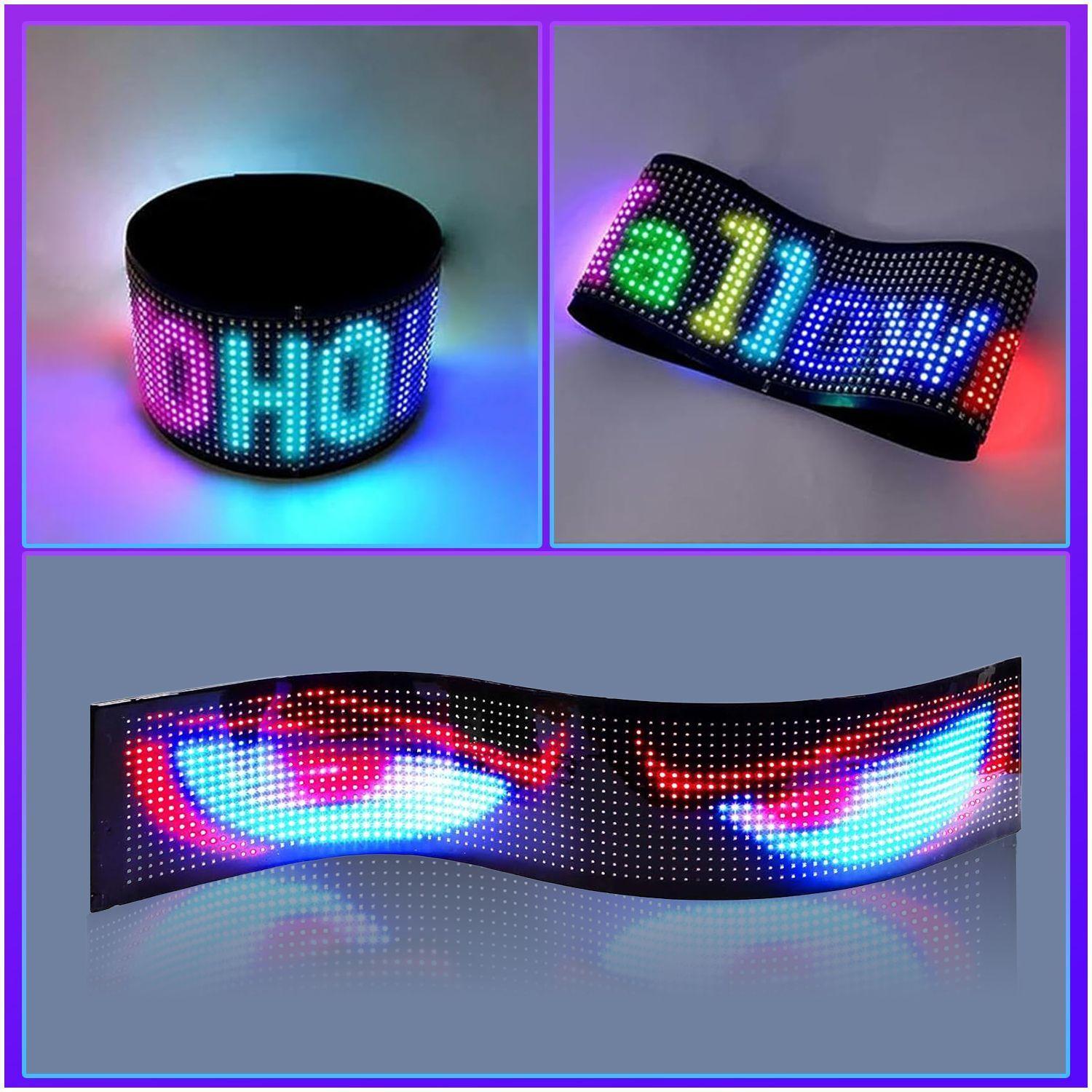 Pantalla LED Flexible Programable para Auto Devil Eye 60x12cm Type C-4