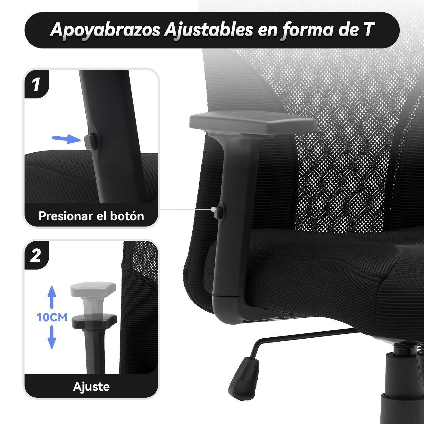 Silla Nerea Ejecutiva Ergonomica Apoyabrazo Ajustable Silla de Oficina de Escritorio Malla-2