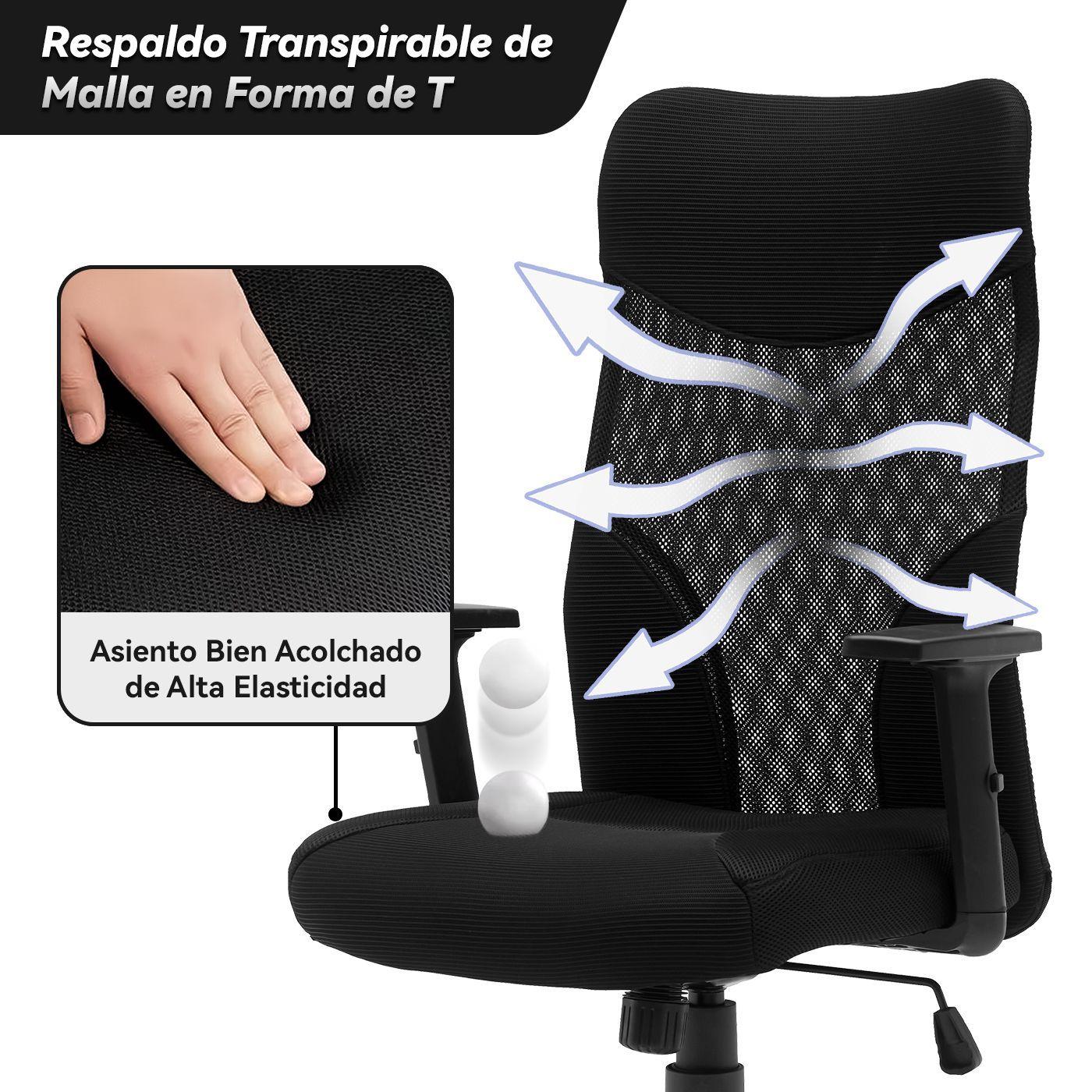 Silla Nerea Ejecutiva Ergonomica Apoyabrazo Ajustable Silla de Oficina de Escritorio Malla-3