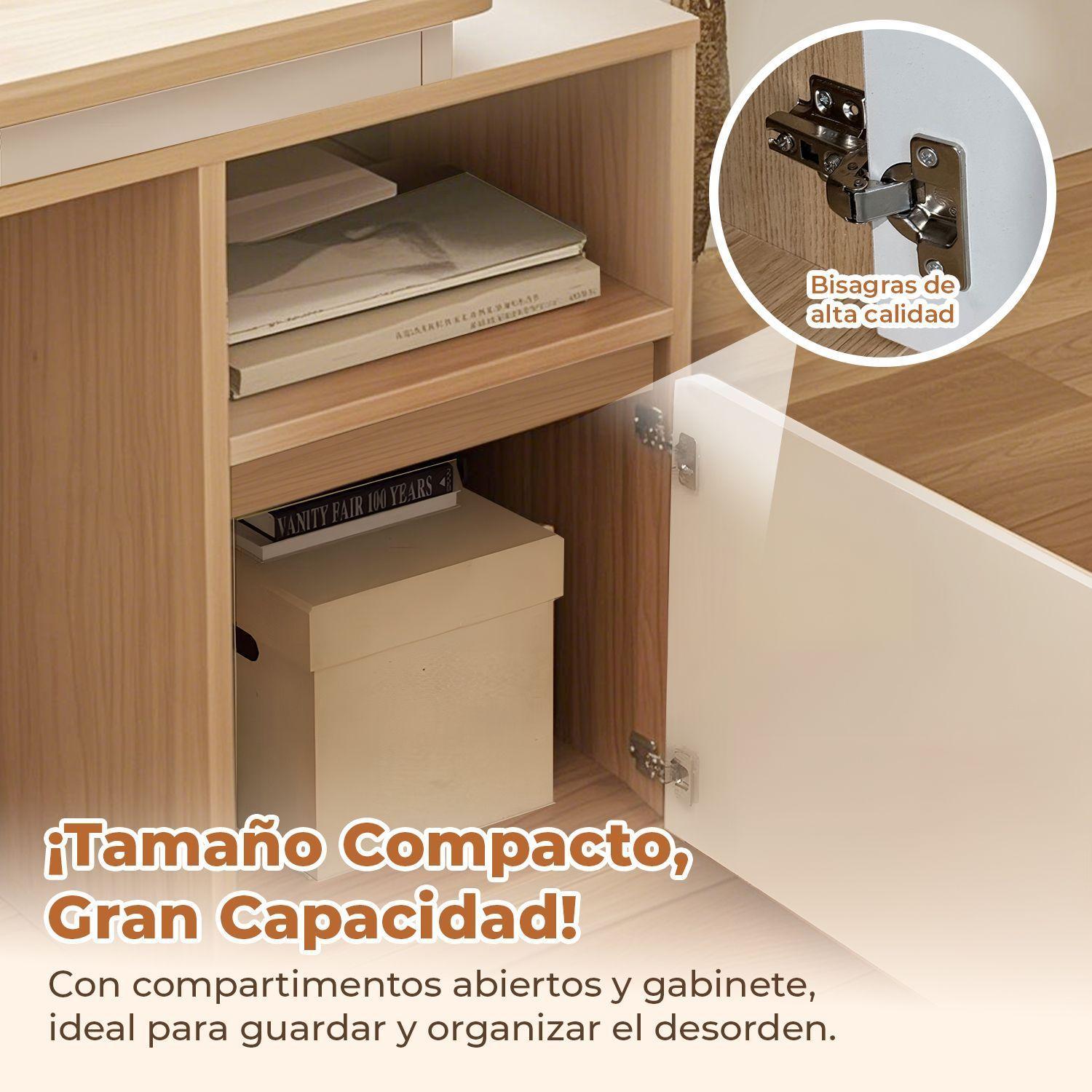 Escritorio Con Cajonera Movil 120cm Pata Metalica Oficina-3