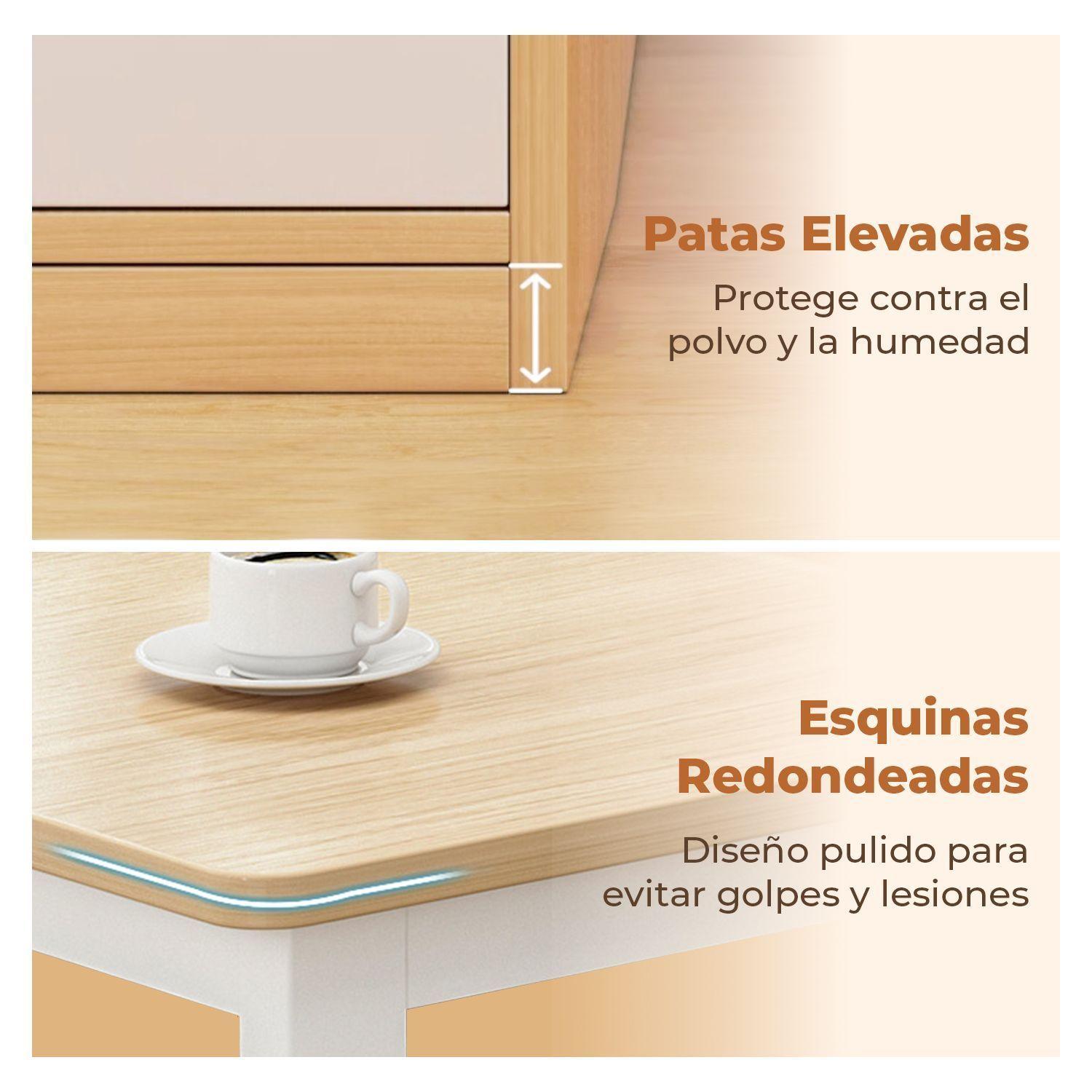 Escritorio Con Cajonera Movil 120cm Pata Metalica Oficina-6