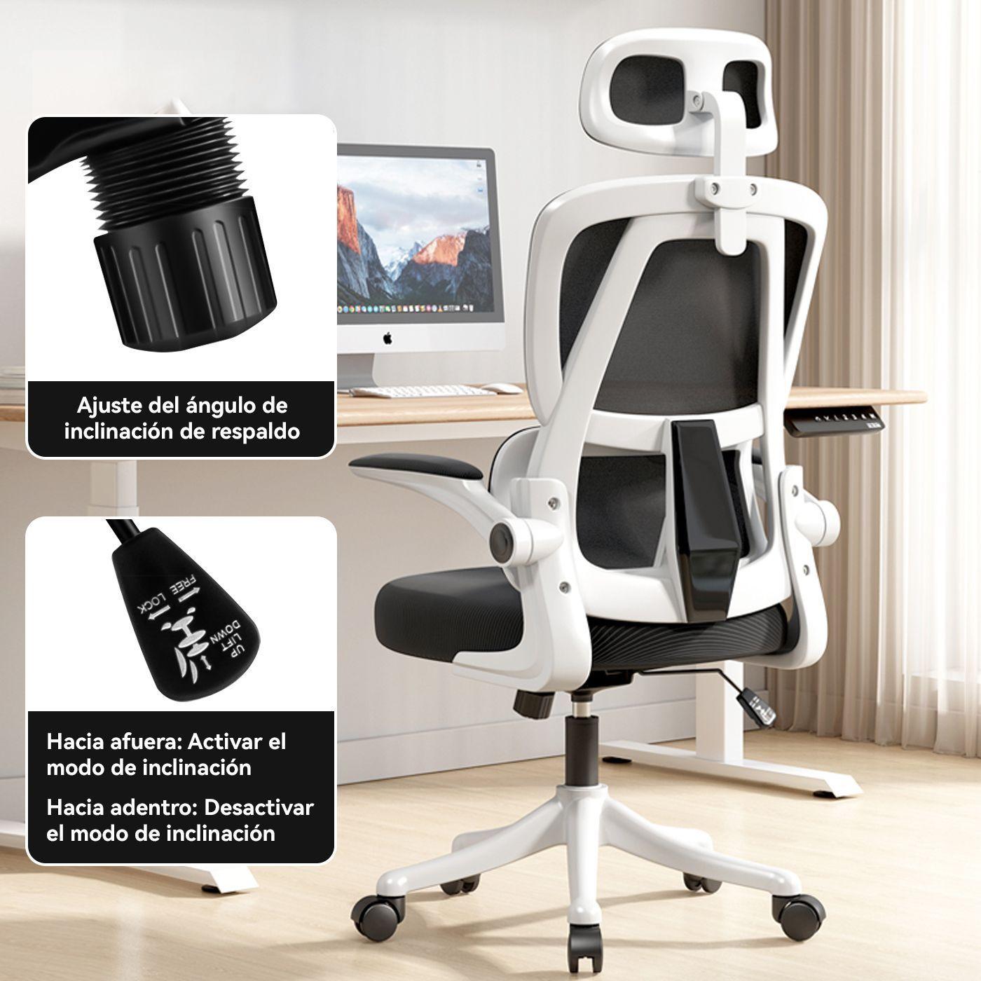 Silla Amia Ergonomica Silla De Escritorio Soporte Lumbar Elastico Oficina-1