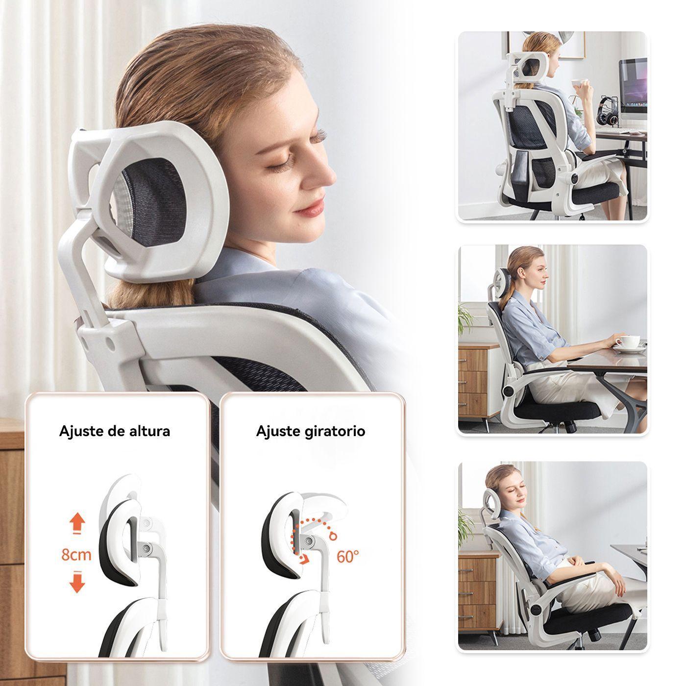 Silla Amia Ergonomica Silla De Escritorio Soporte Lumbar Elastico Oficina-3
