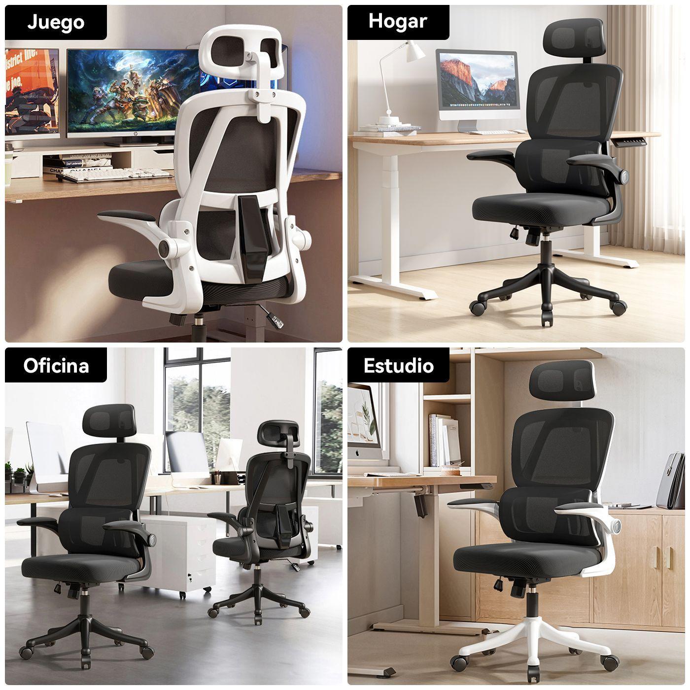 Silla Amia Ergonomica Silla De Escritorio Soporte Lumbar Elastico Oficina-7