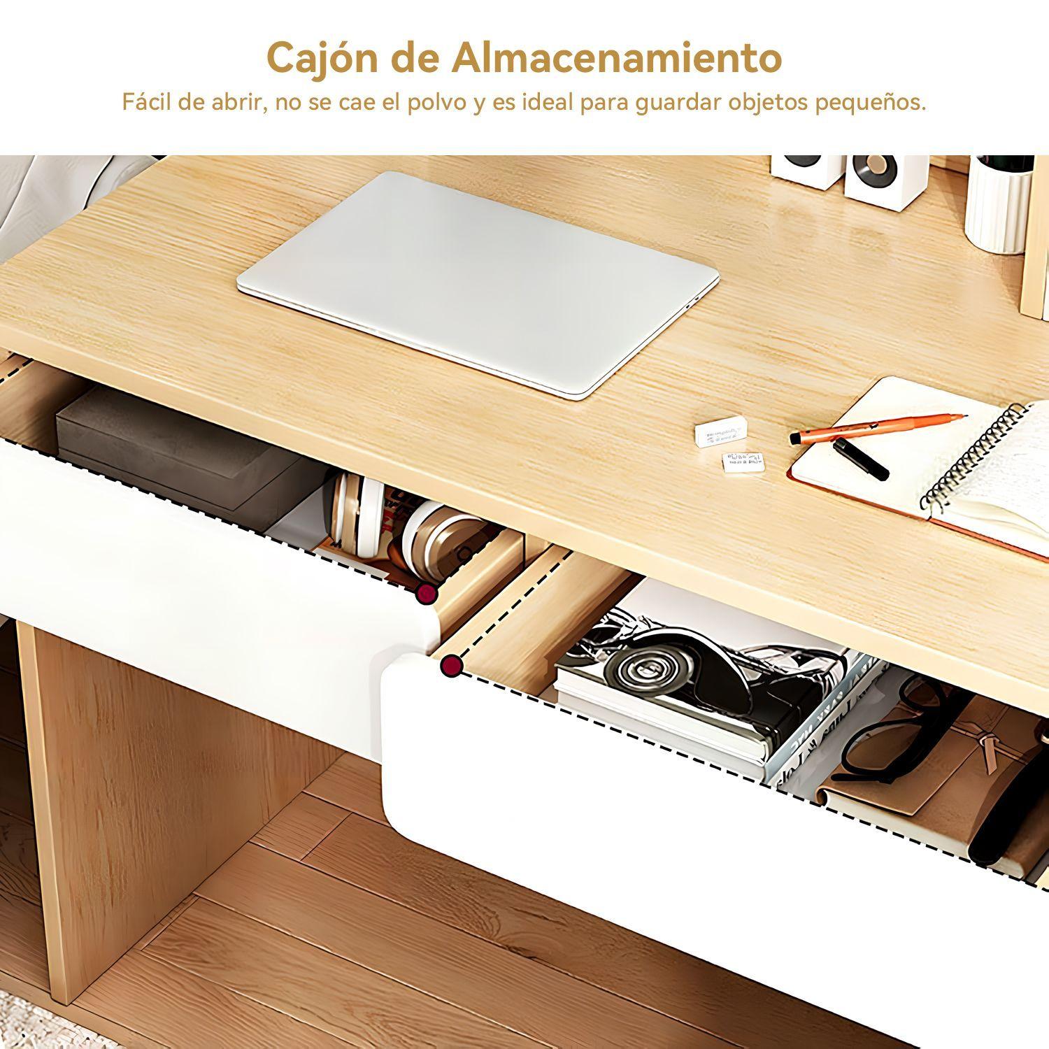 Escritorio Con Estanteria 80 110cm Caj n Gabinete Oficina-2
