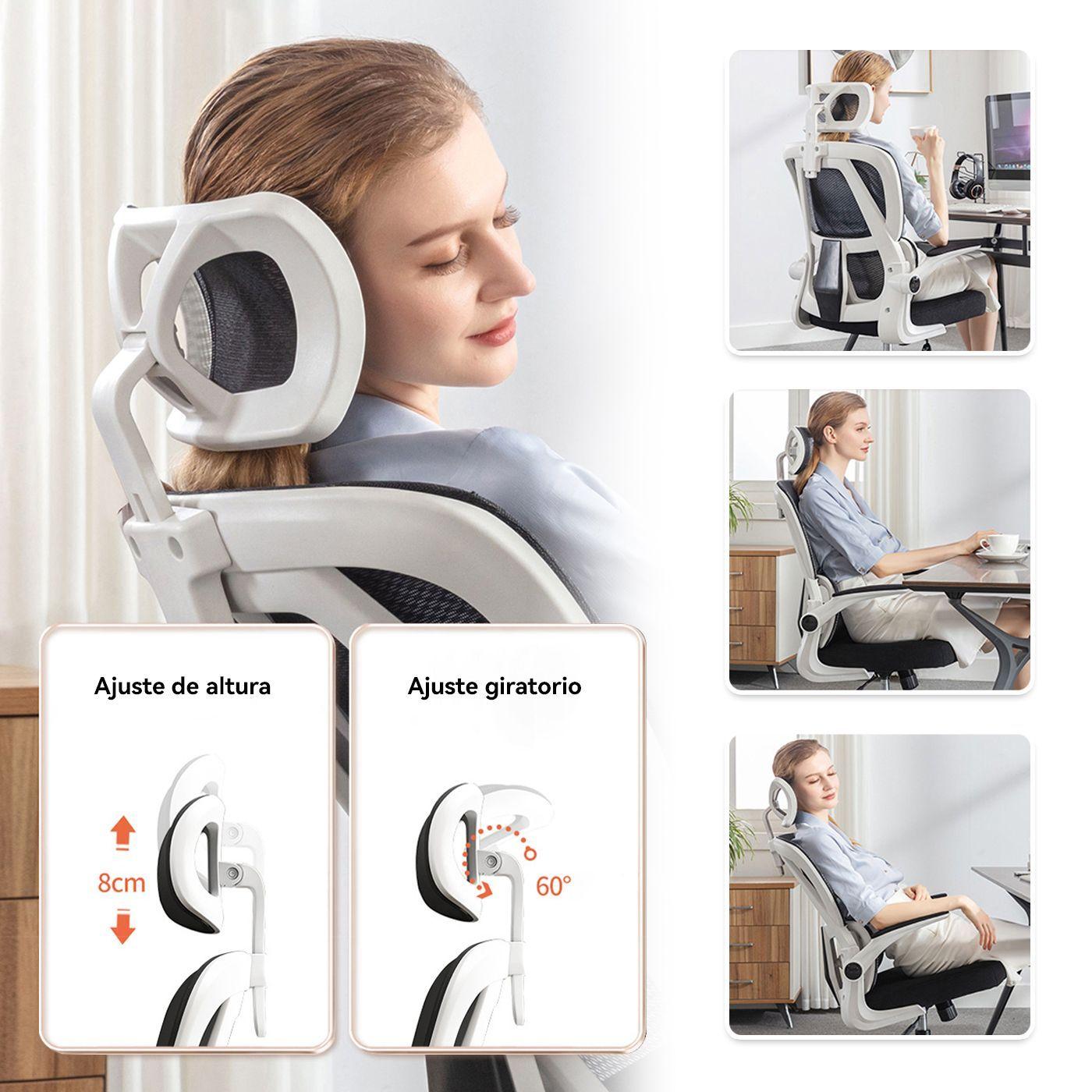Silla Amia Ergonomica Silla De Escritorio Soporte Lumbar Elastico Silla de Oficina Giratoria-1