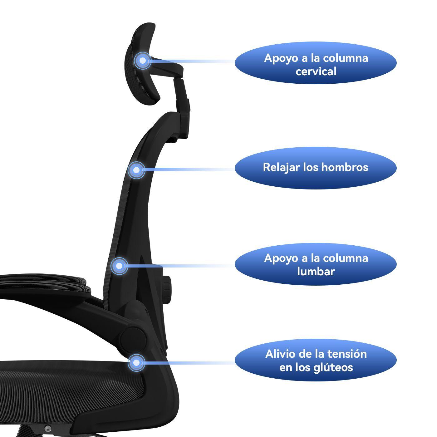 Silla Amia Ergonomica Silla De Escritorio Soporte Lumbar Ajustable Silla de Oficina Ejecutiva-2