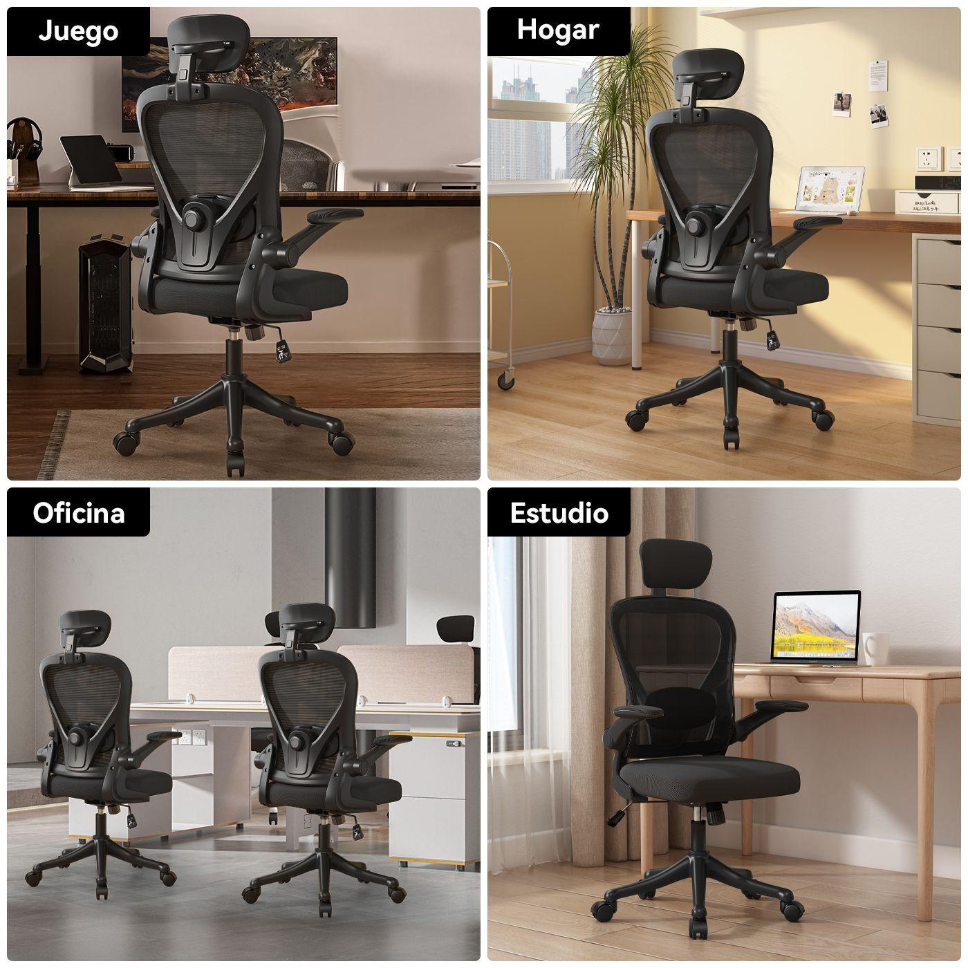Silla Amia Ergonomica Silla De Escritorio Soporte Lumbar Ajustable Silla de Oficina Ejecutiva-6