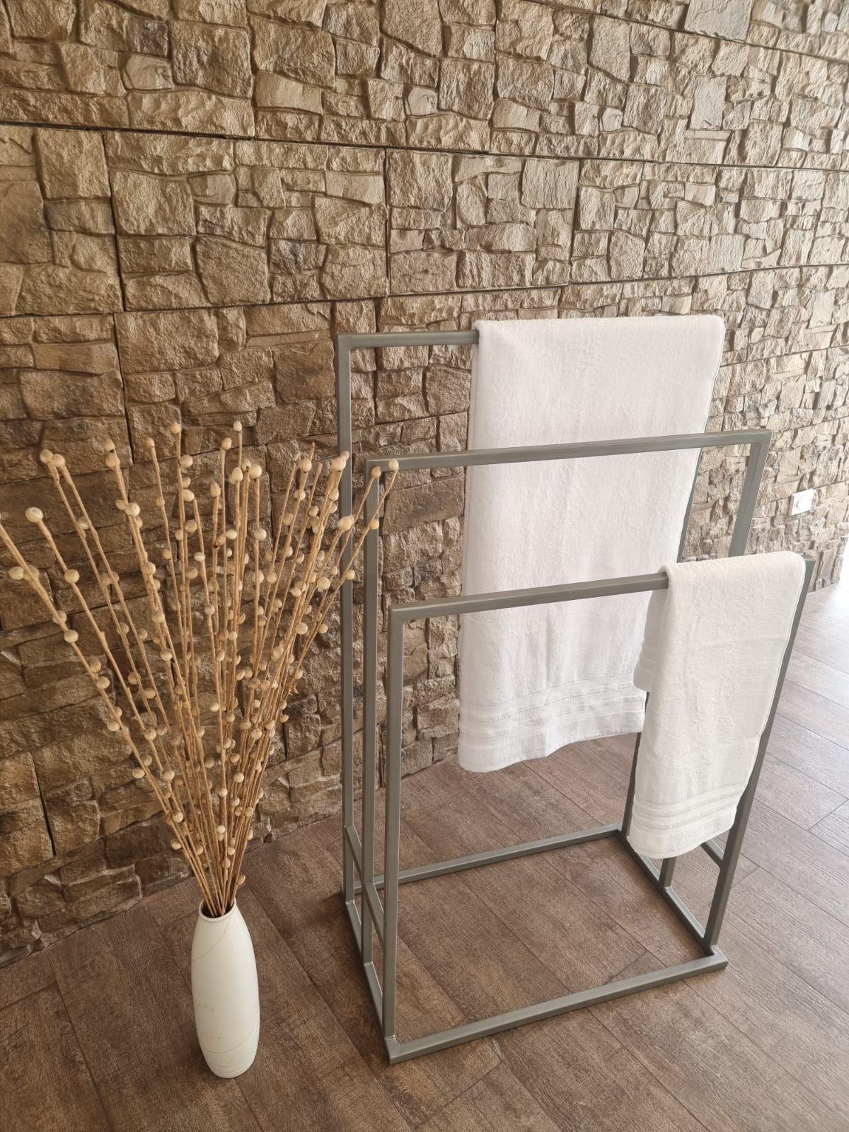 Toallero Metálico Plateado-2