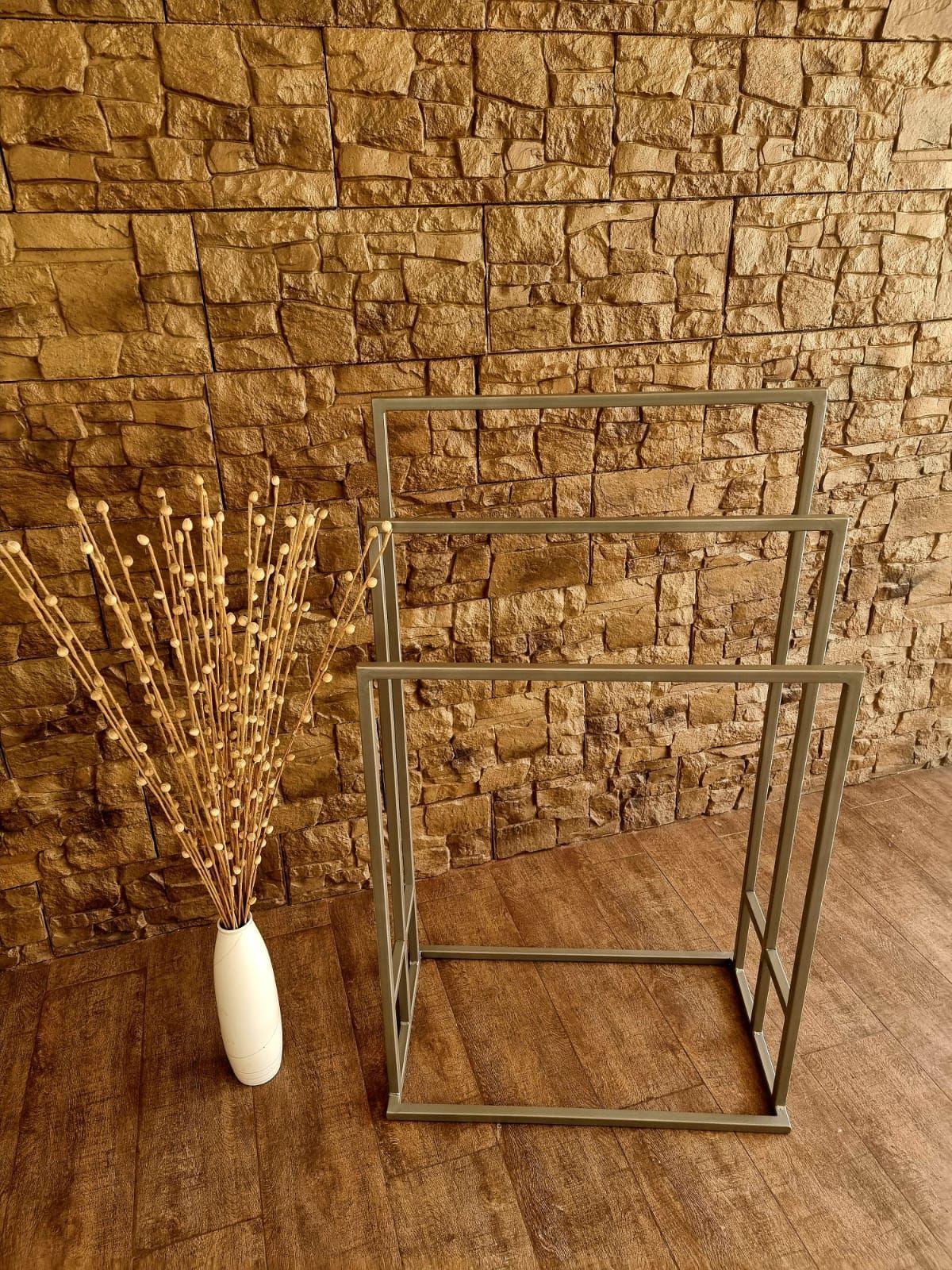 Toallero Metálico Plateado-3