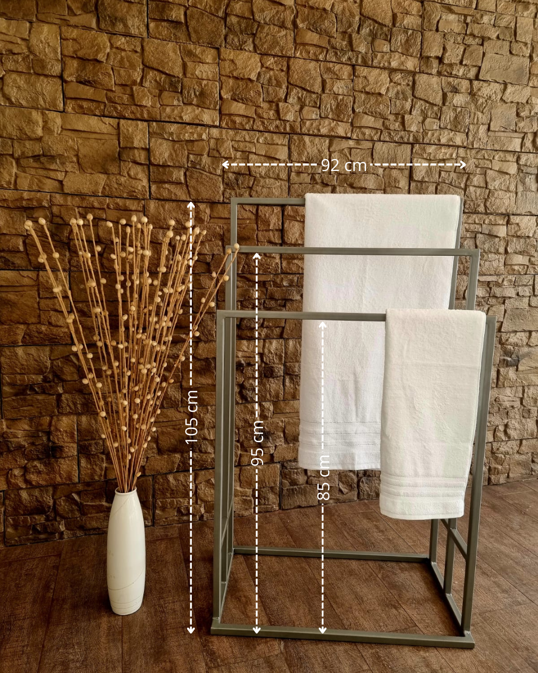 Toallero Metálico Plateado-4
