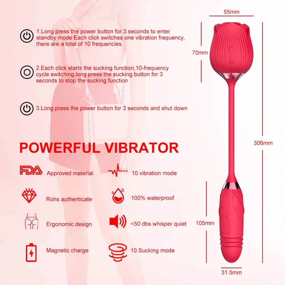 Vibrador succionador clitoris rosa-2