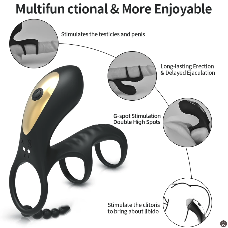Anillo vibrador con succionador clitoris-3