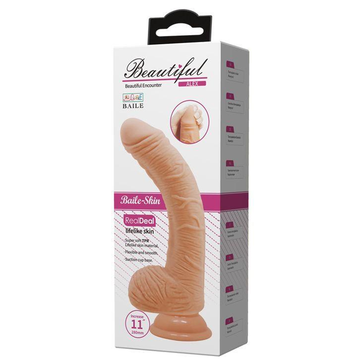 Dildo Consolador Curvo Punto G Realista Con Ventosa / 28cms-4