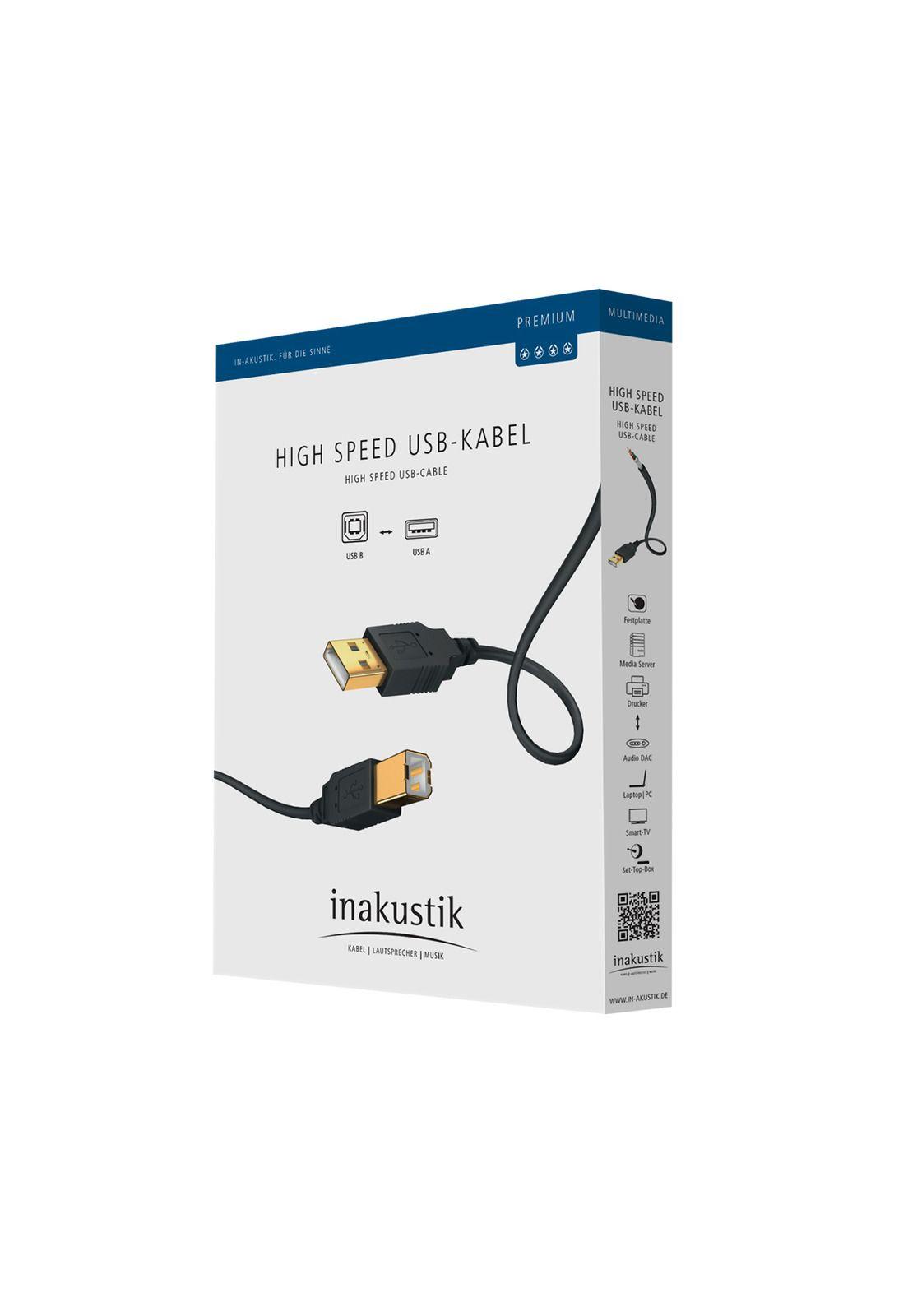 Accesorio Audio Inakustik Premium High Speed USB (Tipo A - B) de 2,0 mtr-2