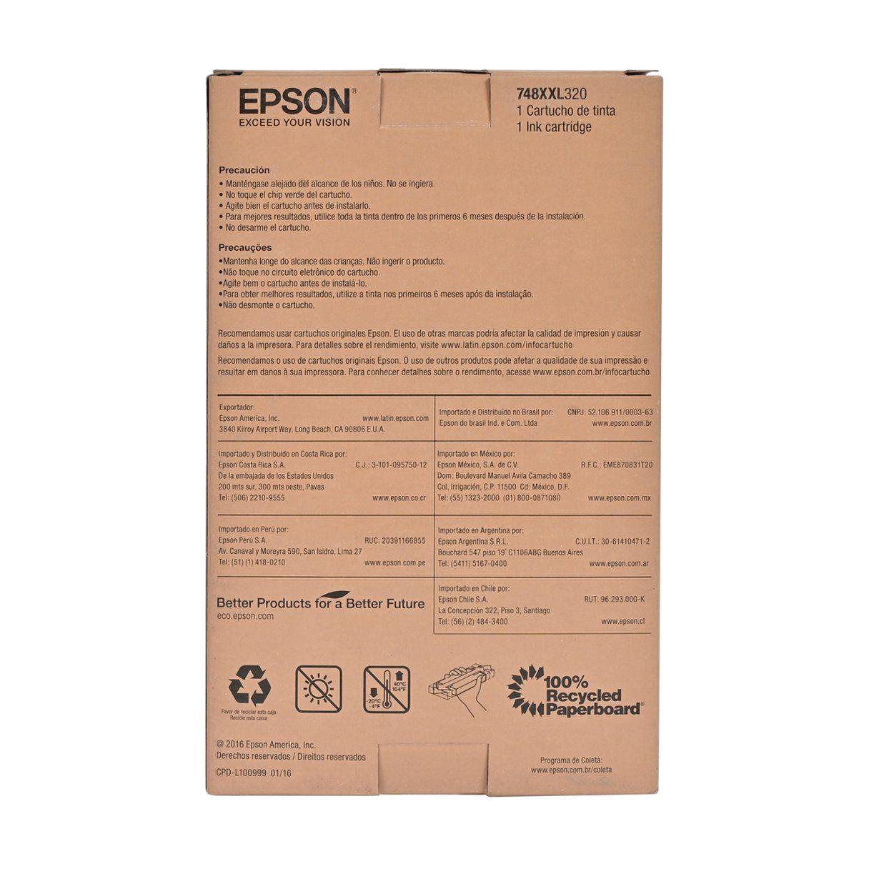 Cartucho de tinta Epson T748XXL capacidad extra alta magenta-2