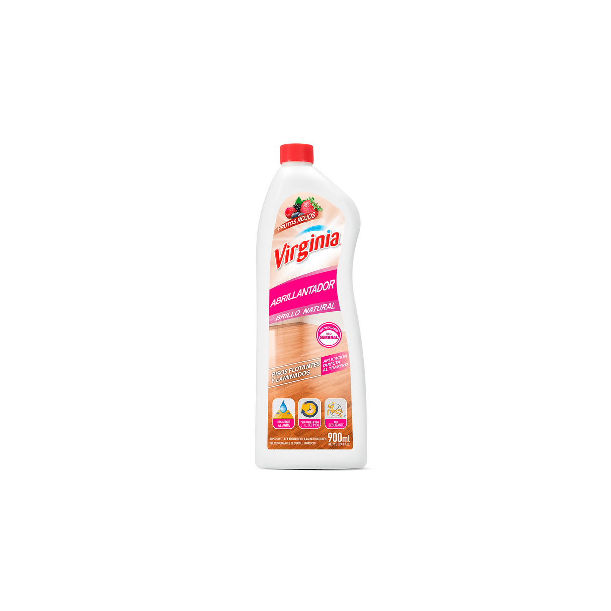 Abrillantador Virginia piso flotante 900 ml frutos rojos-1
