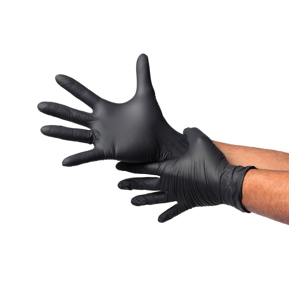 Guantes de nitrilo TopSafe talla S 100 unidades negro-2