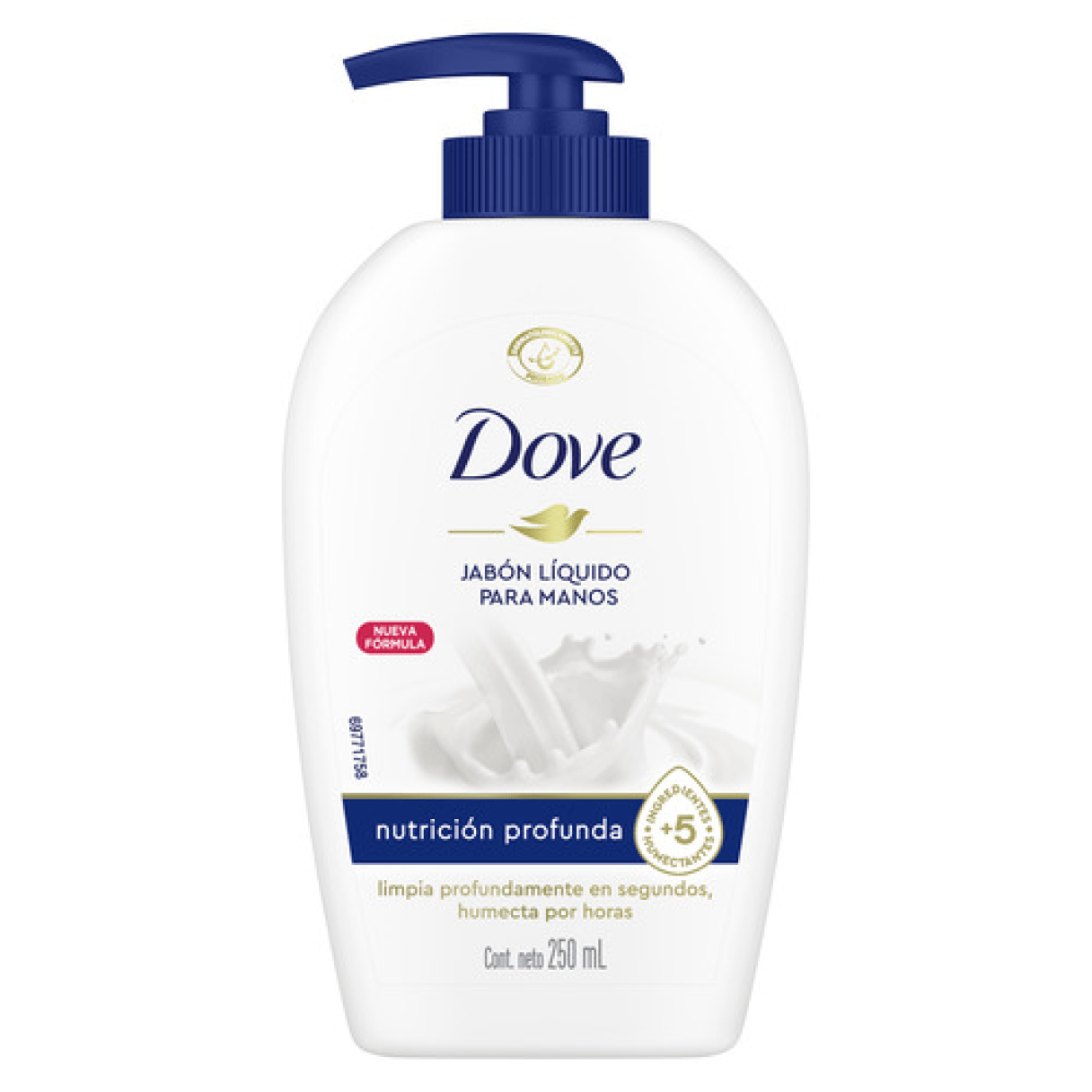 Jabón líquido Dove 250 ml con 1/4 de crema humectante-1