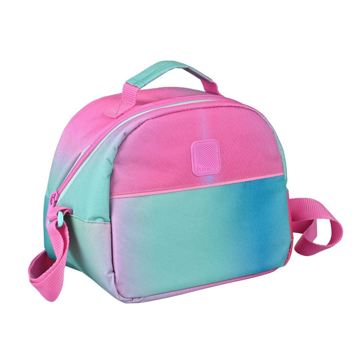 Set mochila Torre Gradient in Green con lonchera y estuche escolar-2