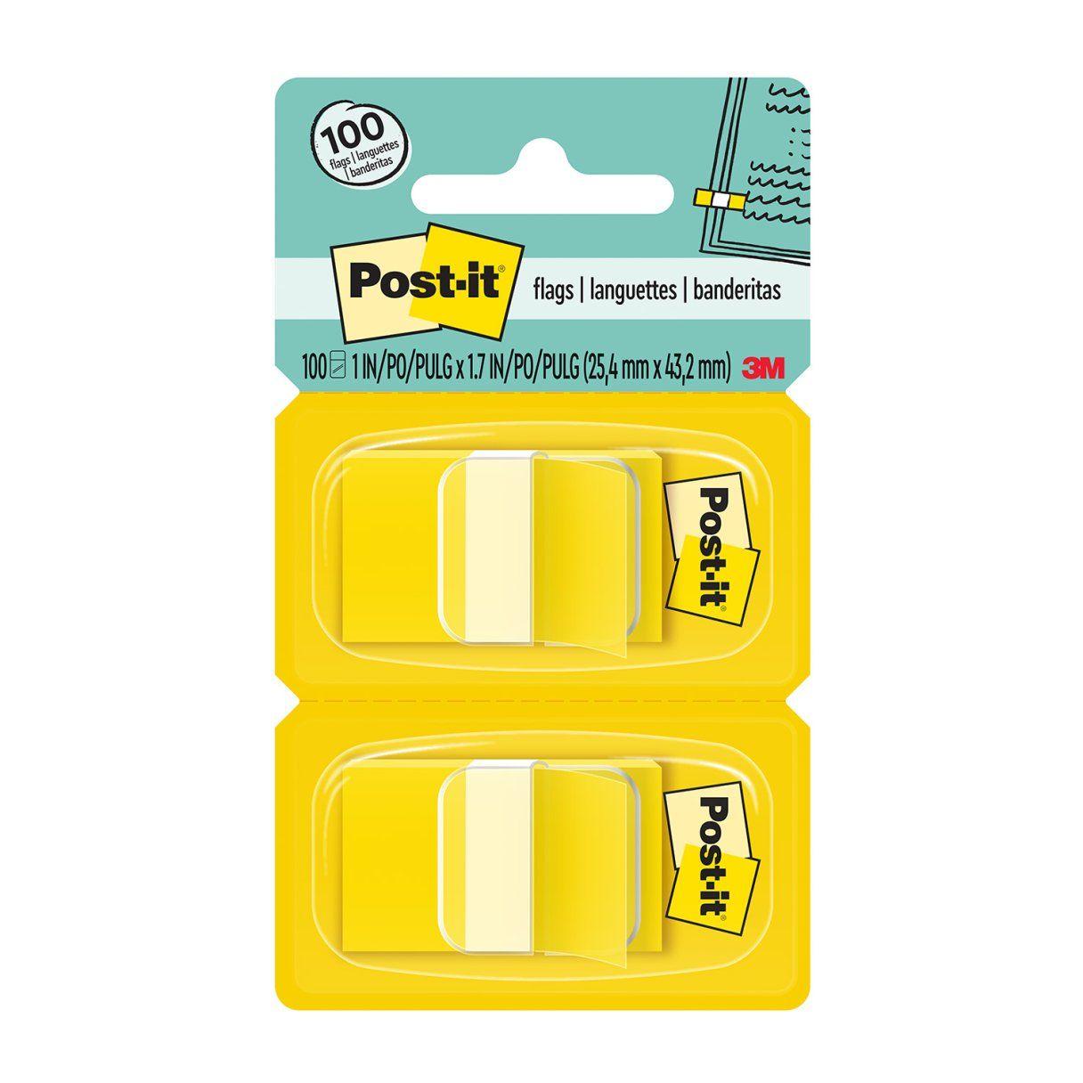 Banderita adhesiva 3M Post-It Standard set de 100 hojas amarillo-0