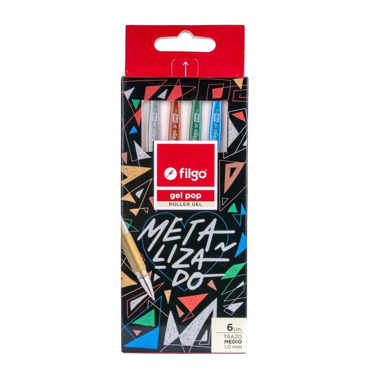 Bolígrafo Filgo Gel Pop 6 colores metalizados-1