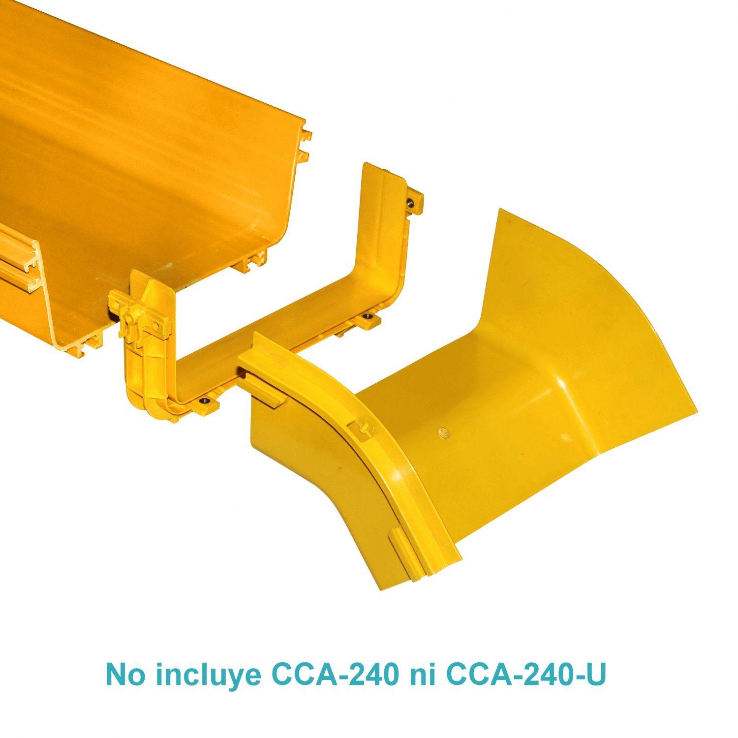 Ángulo exterior 240x100 mm 45º macho PC+ABS LSZH amarillo-4