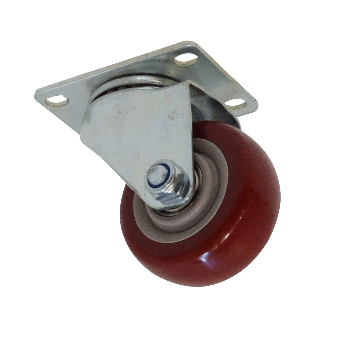 Rueda giratoria 3 pulgadas soporta 30 kg 65x92x105 mm rojo-4