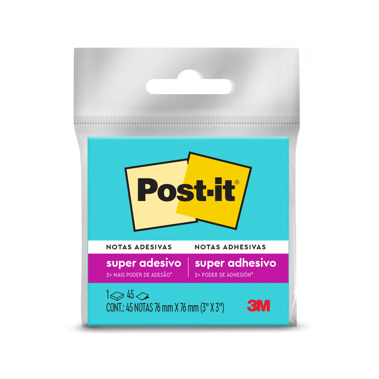 Notas adhesivas 3M Post It 76x76 mm 45 hojas azul-1