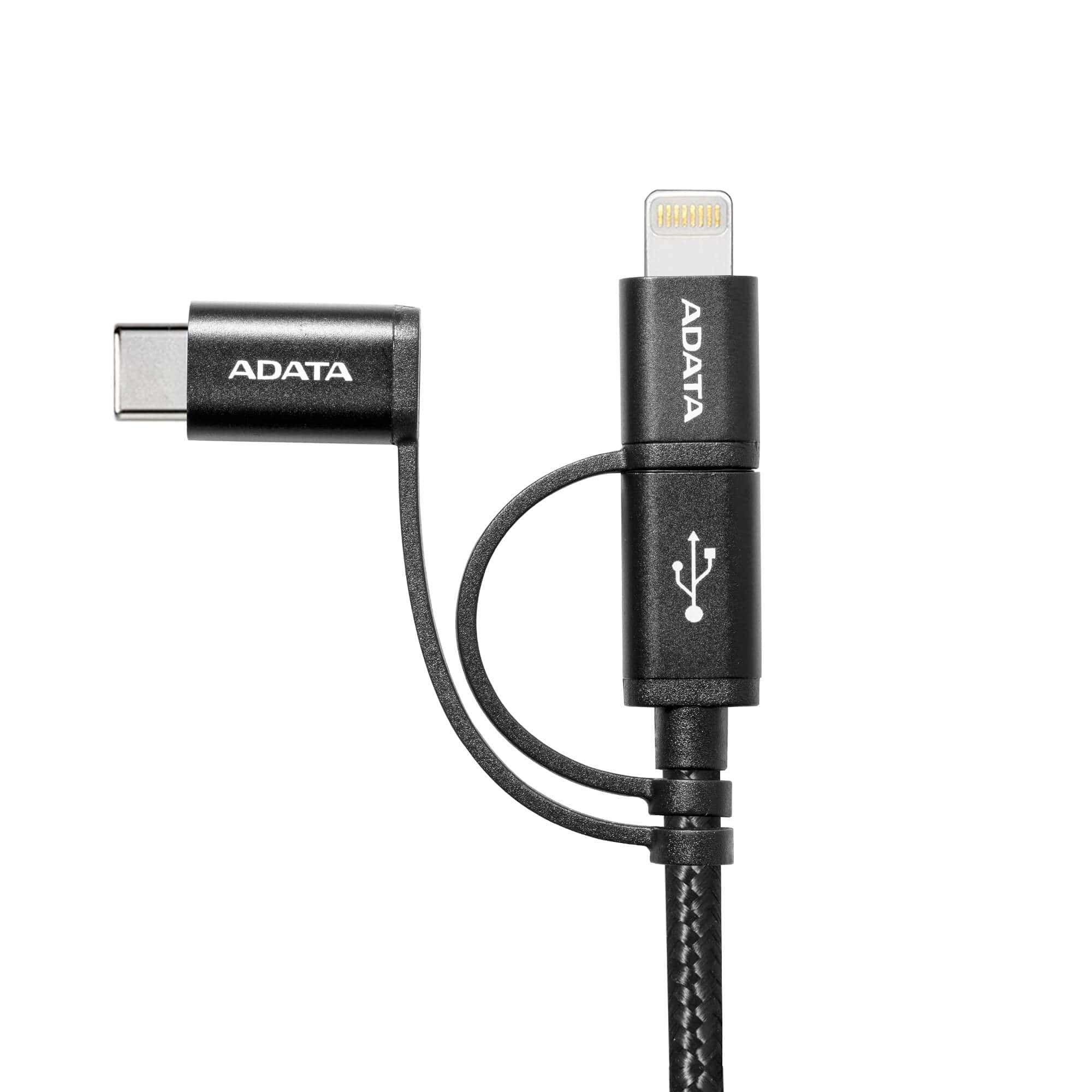 Cable Adata Micro USB 3 en 1 1 m negro-2