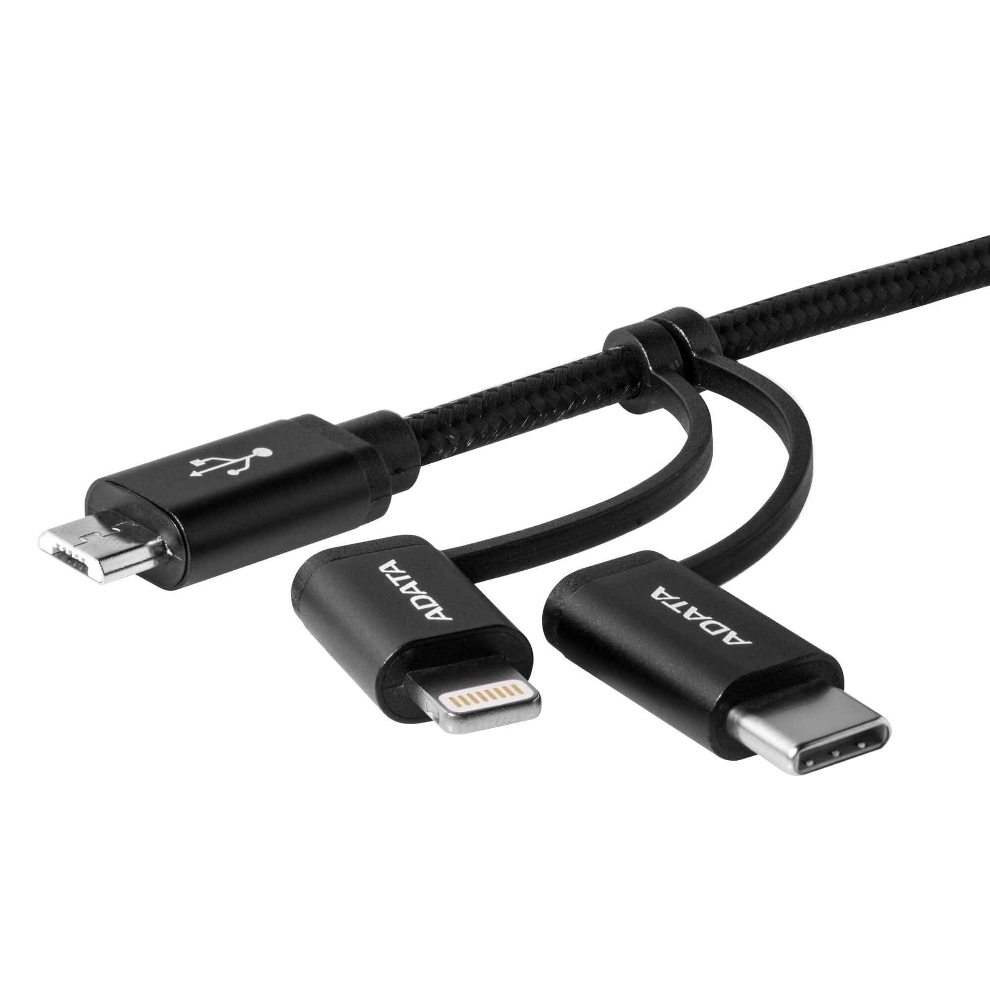Cable Adata Micro USB 3 en 1 1 m negro-4