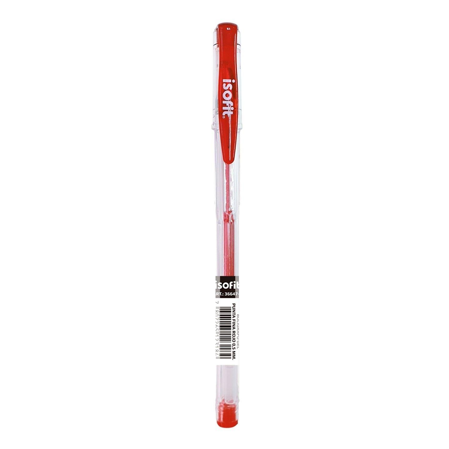 Lápiz pasta Isofit 0,5 mm punta fina rojo-0