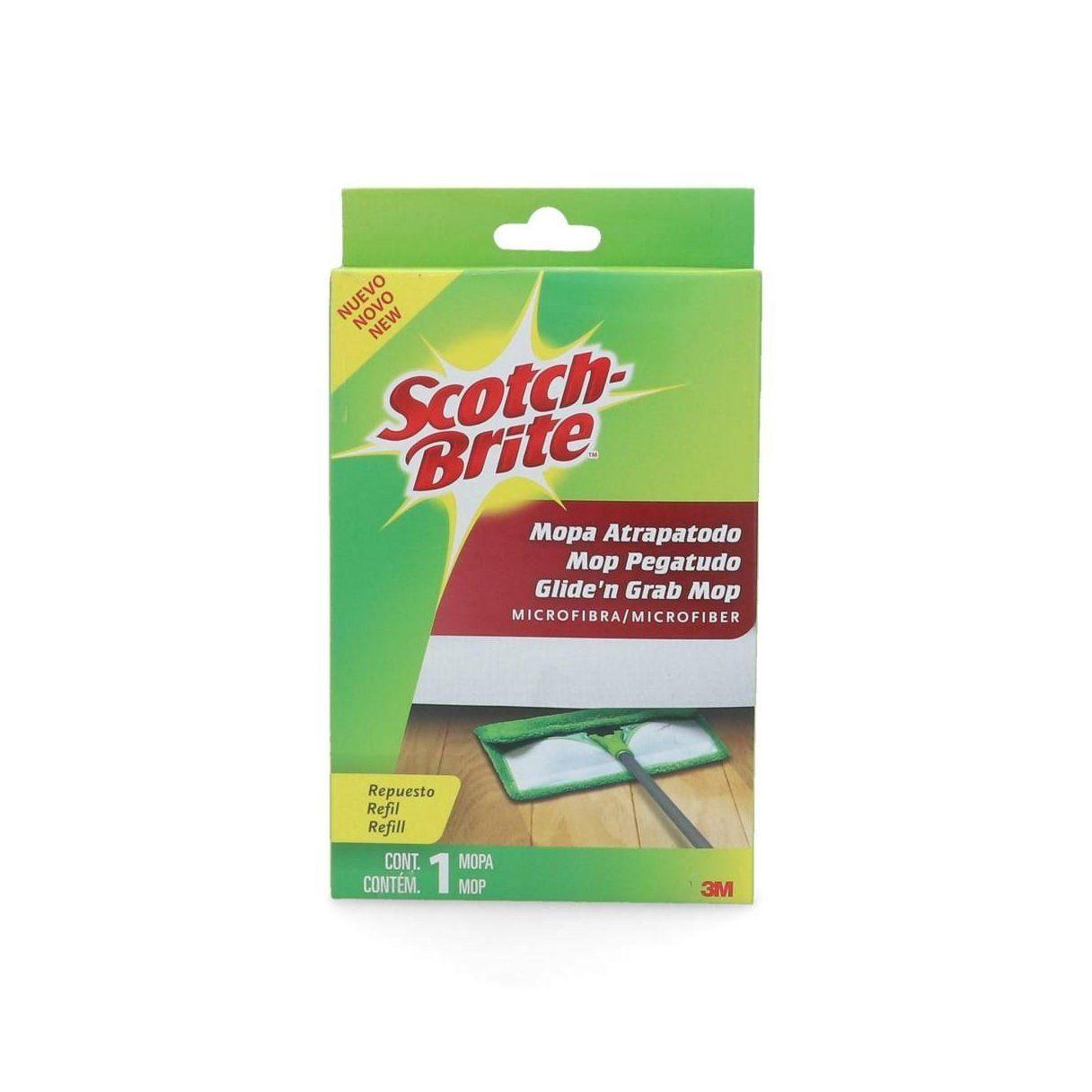 Repuesto para mopa plana 3M Scotch Brite Atrapatodo microfibra 34,5 cm-0