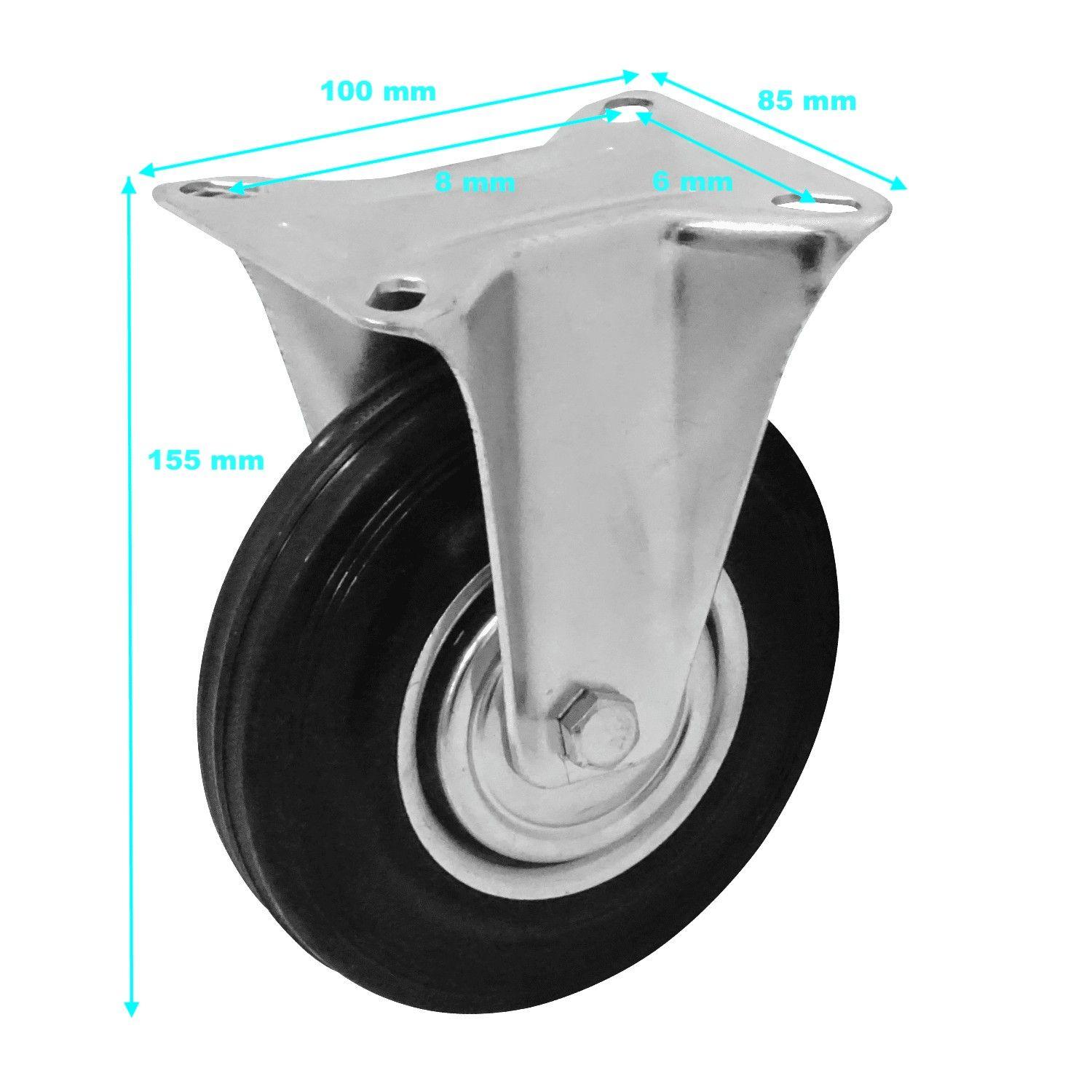 Rueda fija 5 pulgadas 125 kg 85x100x155 mm negra-4