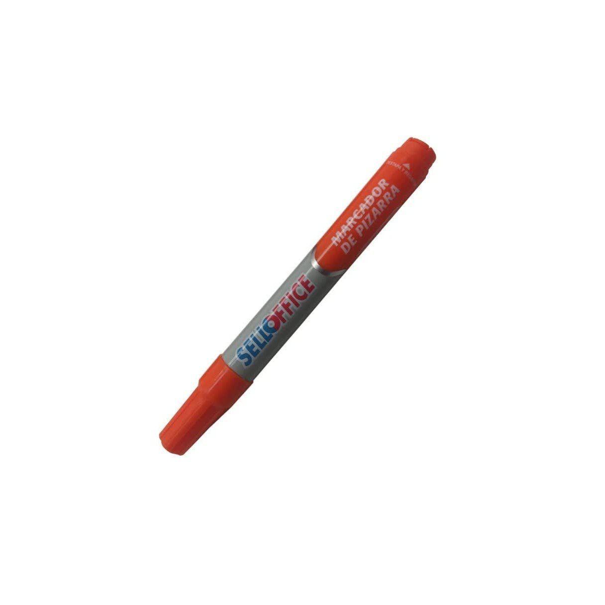 Plumón pizarra Selloffice recargable punta redonda naranja-1