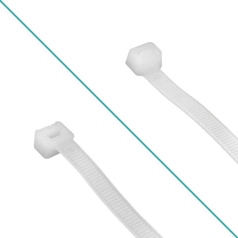 Amarra plástica nylon 400x7,2 mm blanca con 50 unidades-3