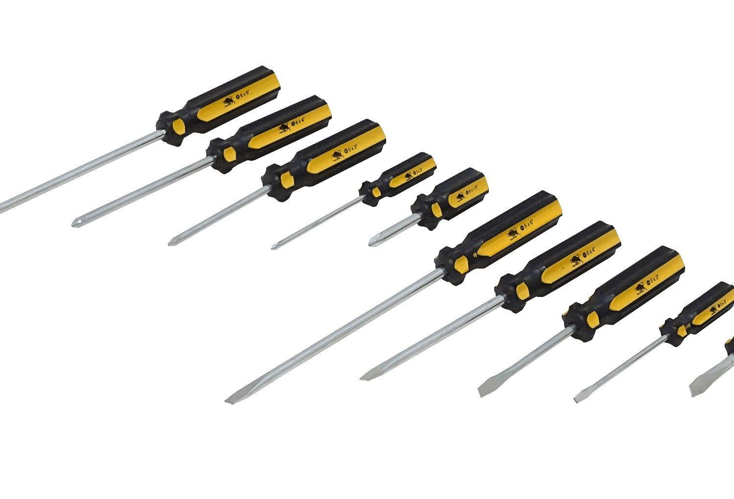Kit de destornilladores 5 unidades 3-5-6-6-6 y 5 cruz 0-1-2-2-2-3