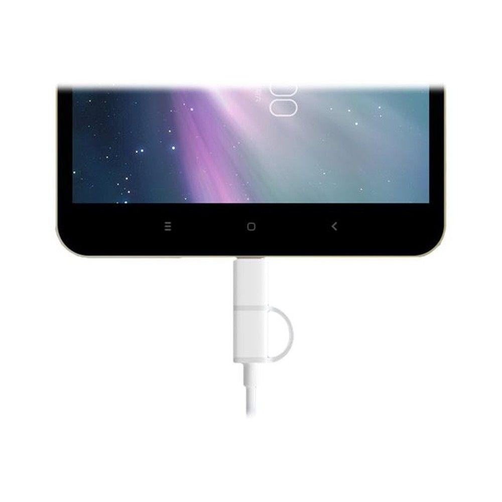 Cable USB Xiaomi Mi 2-en-1 Micro USB a Type C 30 cm blanco-2