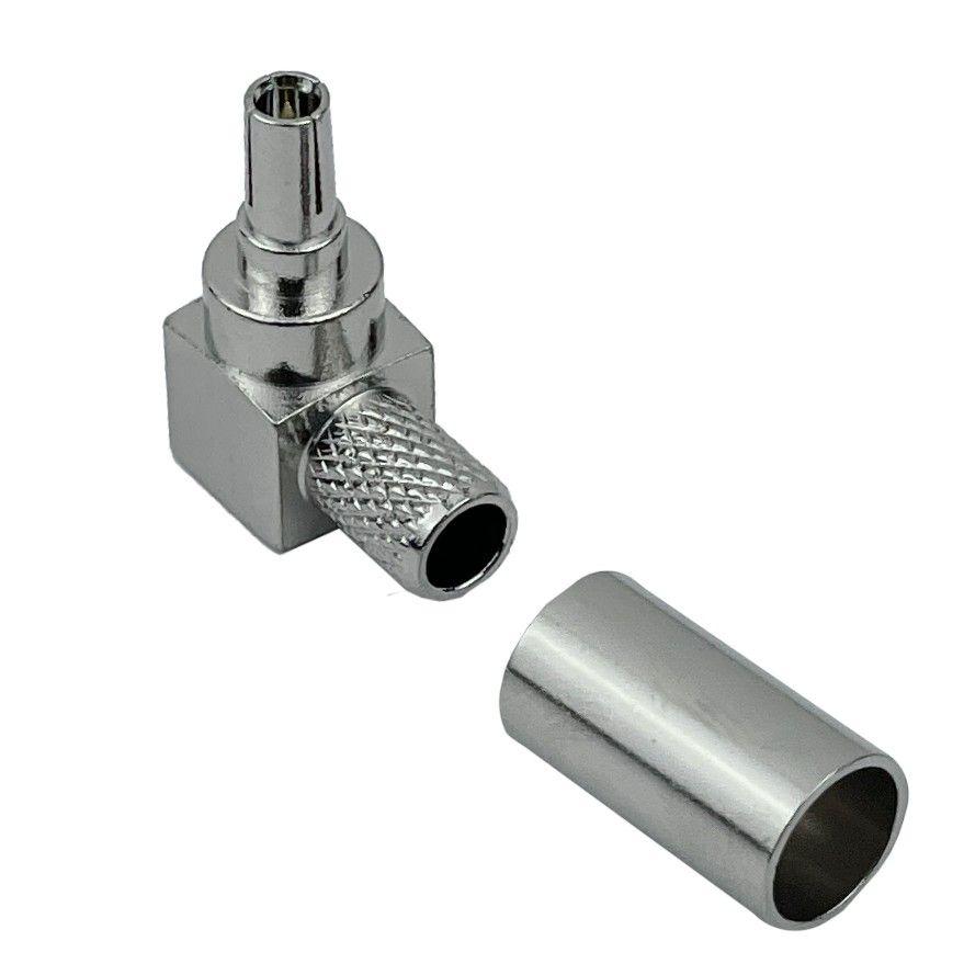 Conector coaxial macho CRC9 90 grados LMR195 crimpeable-1