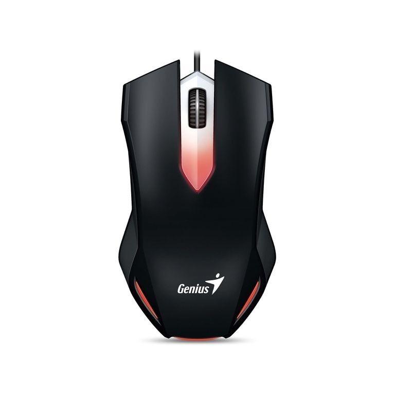 Mouse Genius X-G200 USB 3 botones retroiluminado rojo-0