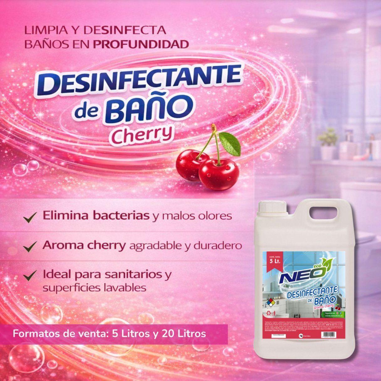 Desinfectante de baño NEO Cherry 5 L triple acción-2