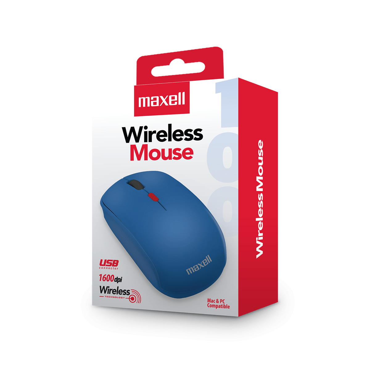Mouse inalámbrico Maxell MOWL-100 USB azul-1