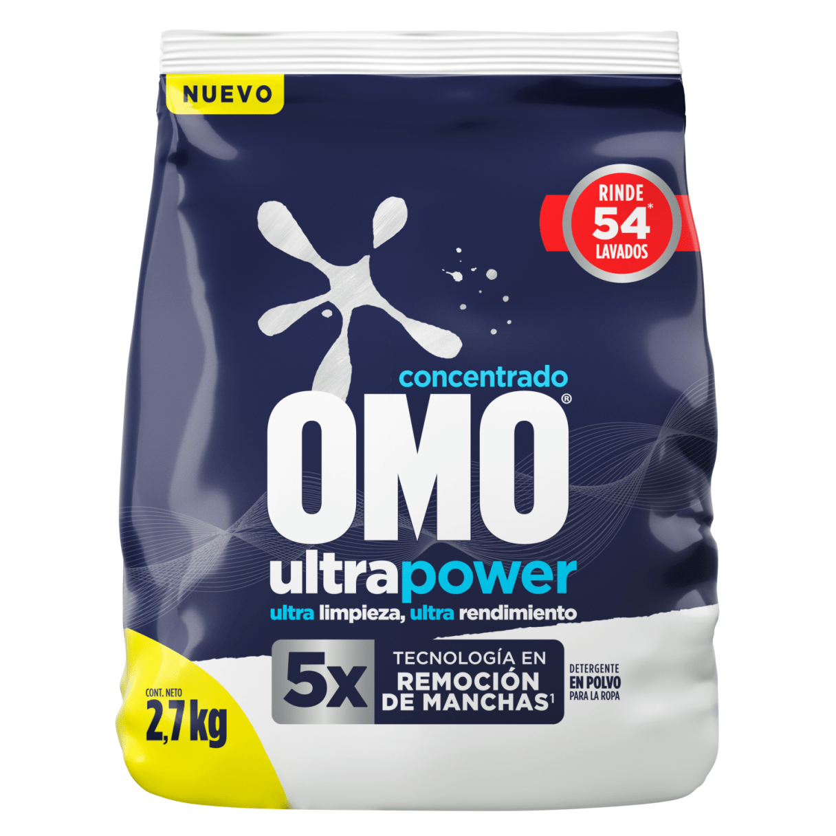 Detergente en polvo Omo Ultra Power Concentrado 2,7 kg-0