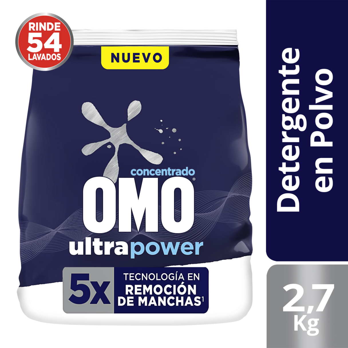 Detergente en polvo Omo Ultra Power Concentrado 2,7 kg-1