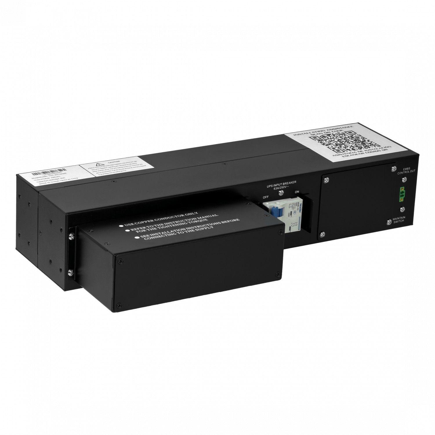 Conmutador manual Forza bypass 1-fase 63 A rack 2U para UPS 6/10 KVA-2