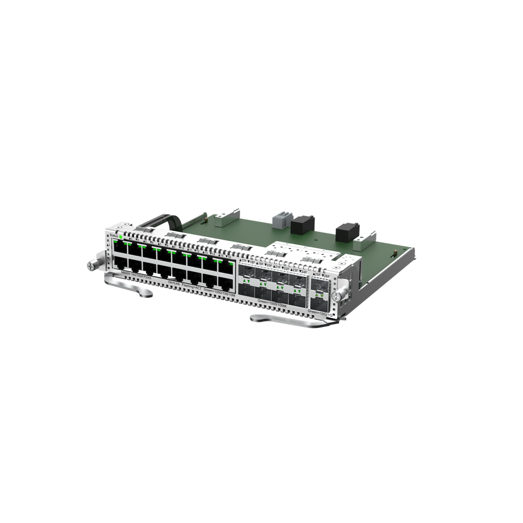Slot modular Reyee M6000-16GT8SFP2XS con 16 puertos de cobre y 8 puertos SFP-0