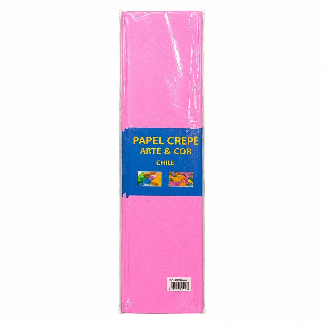 Papel crepé Roly 10 pliegos rosado-0