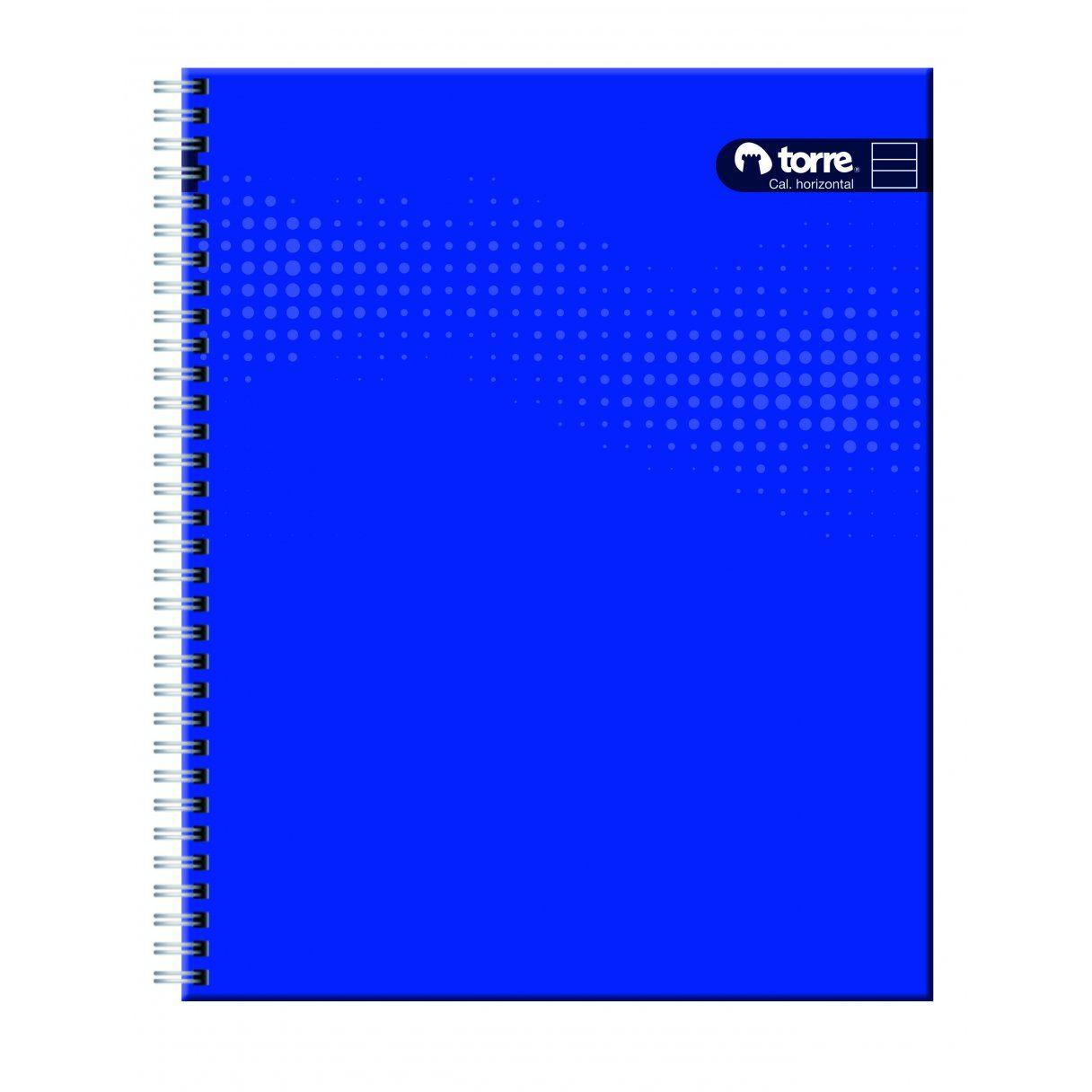 Cuaderno universitario Torre caligrafía horizontal liso espiral doble 100 hojas-1