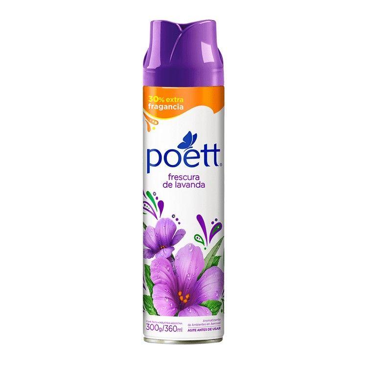 Desodorante ambiental Poett aerosol frescura de lavanda 360 ml-0