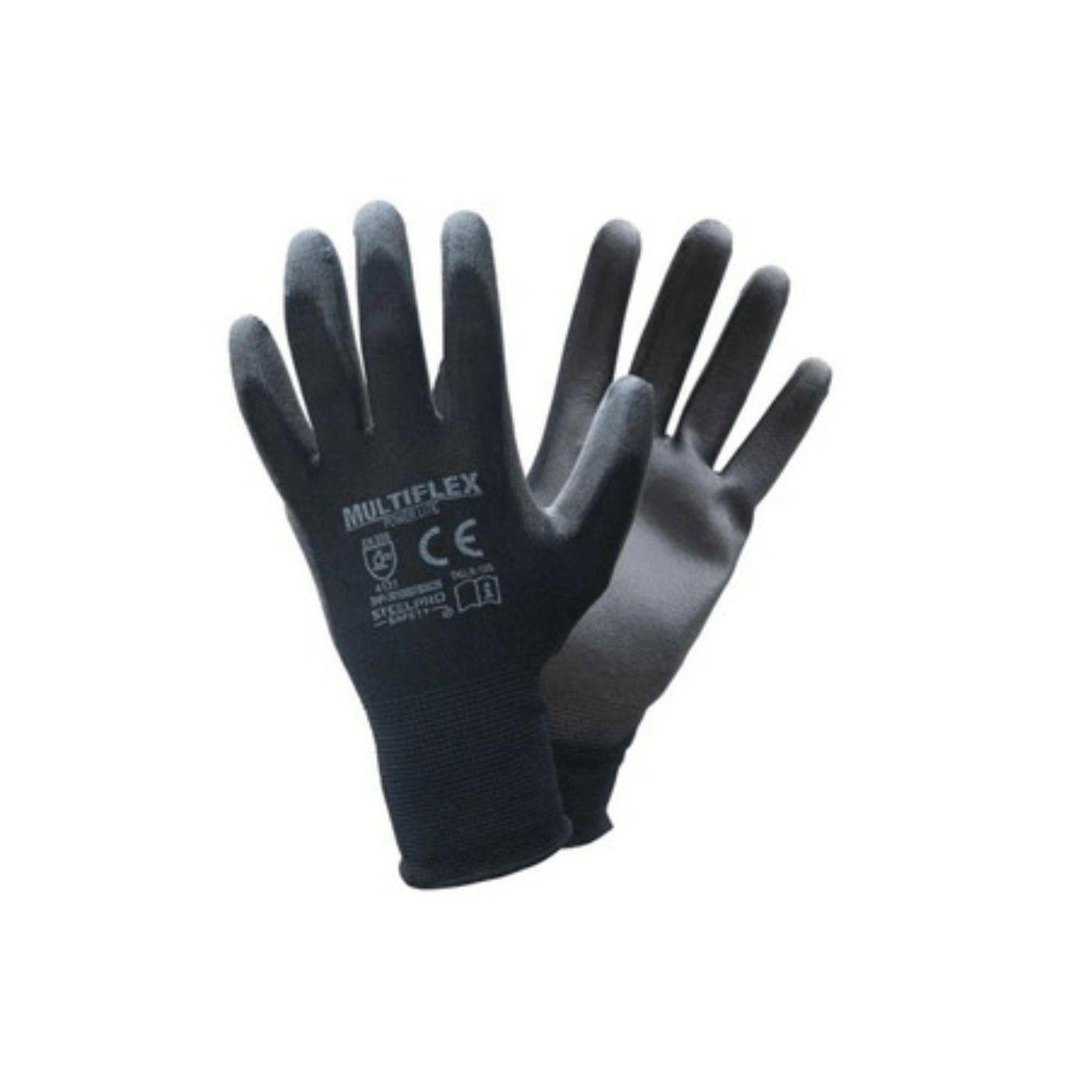 Guante de poliéster Steelpro Multiflex Power Lite talla L negro-0